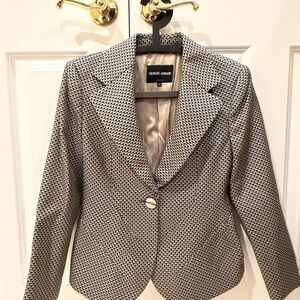 Giorgio Armani Women's Textured Blazer in Gray